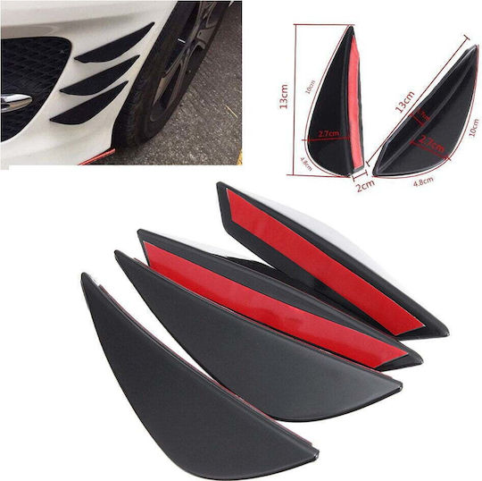 Set 4 Decorative Tuning Bar Wings Black Color