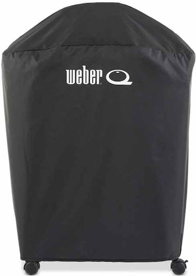 Weber Premium Grill Cover Black Compatible with the Q1200 from Polyester with UV Protection 6.2cmx26.5cmcm