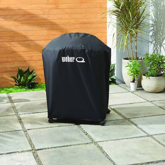 Weber Premium Grill Cover Black Compatible with the Q1200 from Polyester with UV Protection 6.2cmx26.5cmcm