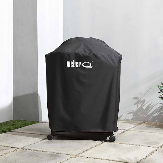 Weber Premium Grill Cover Black Compatible with the Q1200 from Polyester with UV Protection 6.2cmx26.5cmcm