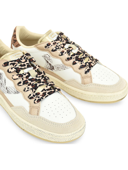Sneakers Pentru Femei Alb Bronz Bej 8806109-Bej