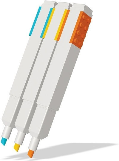 LEGO Markere de Subliniere 0.1mm Argintii 3buc