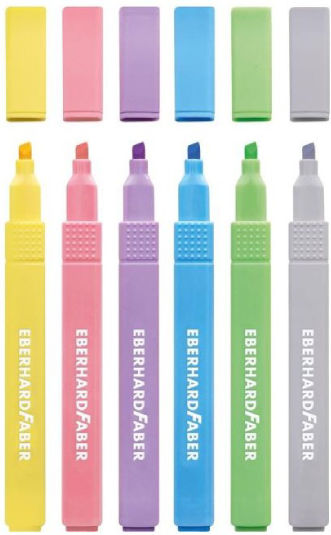 Eberhard Faber Textmarker 6 Pastellfarben 4087205515061 Eberhard