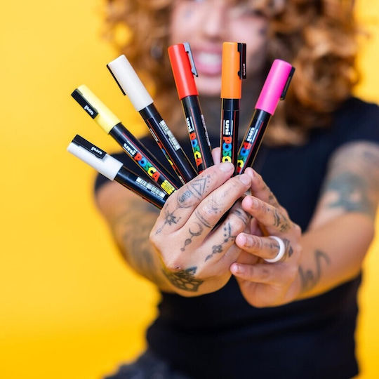 Uni-Ball Permanent Markers 1.3mm Multicolour 8pcs
