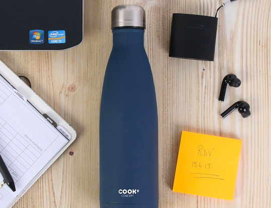 Cook Concept Sticlă Termos Oțel inoxidabil 500ml Albastru