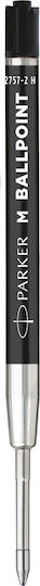 Parker Quinkflow Basic Ballpoint 2 Ανταλλακτικά Μελάνια x 12 συσκευασίες για Στυλό Medium Μαύρα