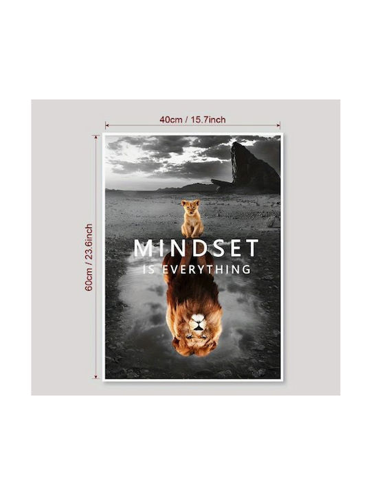 Canvas Poster Without Frame Mindset Is Everything 40x60cm