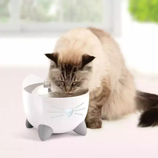 Catit Pixi Automatic Stainless Steel Waterer / Fountain for Dog & Cat 3x 2lt 17cm in White Color