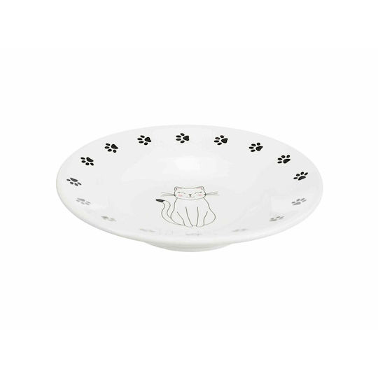 Trixie Ceramic Керамика Плоча Храна & Вода за Куче & Котка 200мл 15см в Бял Цвят