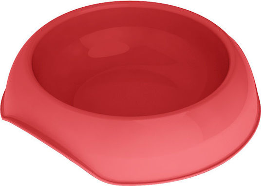 Pet Camelot Gusto 6178 Пластмаса Купа Храна & Вода за Куче & Котка с Основа 350мл 11.5см в Червен Цвят