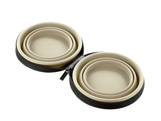 Hunter Bowl Silicone Food & Water for Dog 750ml in Beige Color
