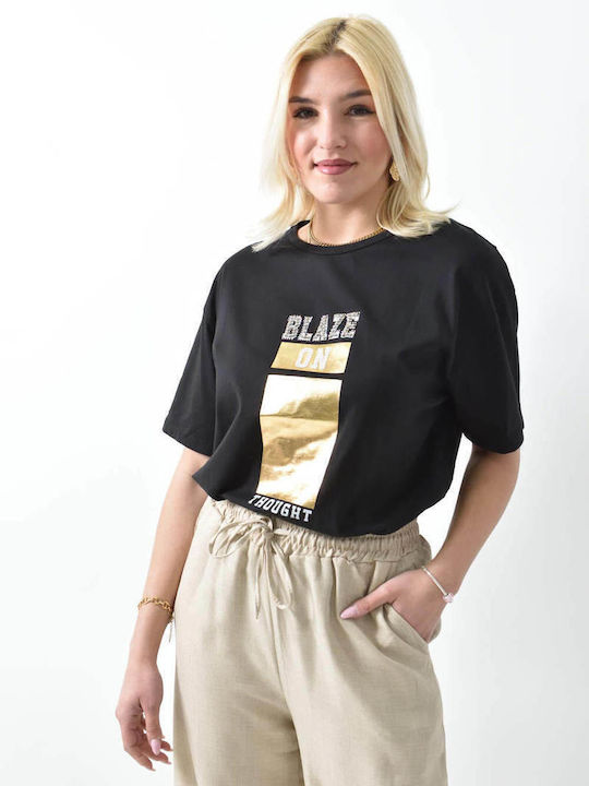 Blaze Women's Crop T-shirt Black