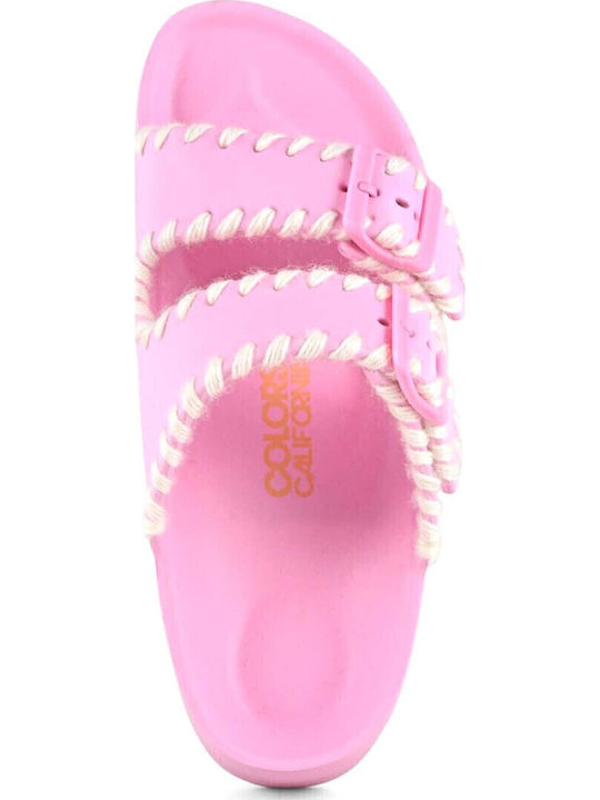 Women's Flat Sandals in Pink Color