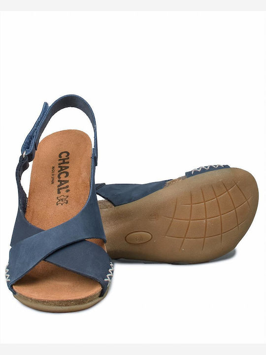 Leder Sandalen Anatomisch Marineblau
