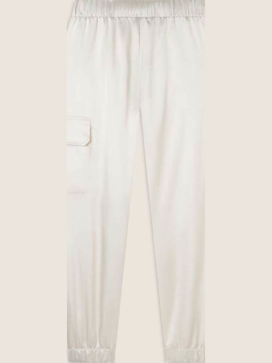 Women's Fabric Trousers Ecru