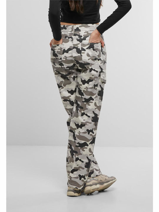 Γυναικείο Jean Παντελόνι σε Relaxed Εφαρμογή Black Camo