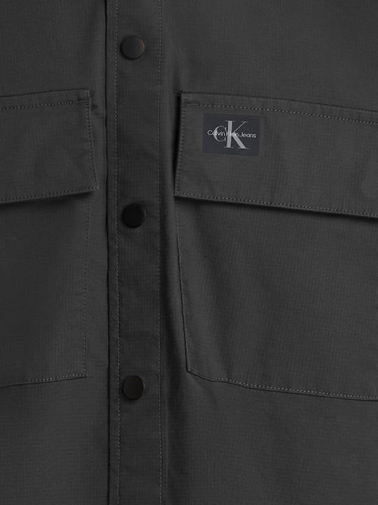 Дълъг Ръкав Overshirt Черен