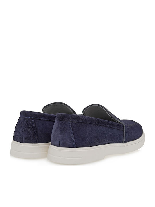 Suede Ανδρικά Loafers σε Μπλε Χρώμα
