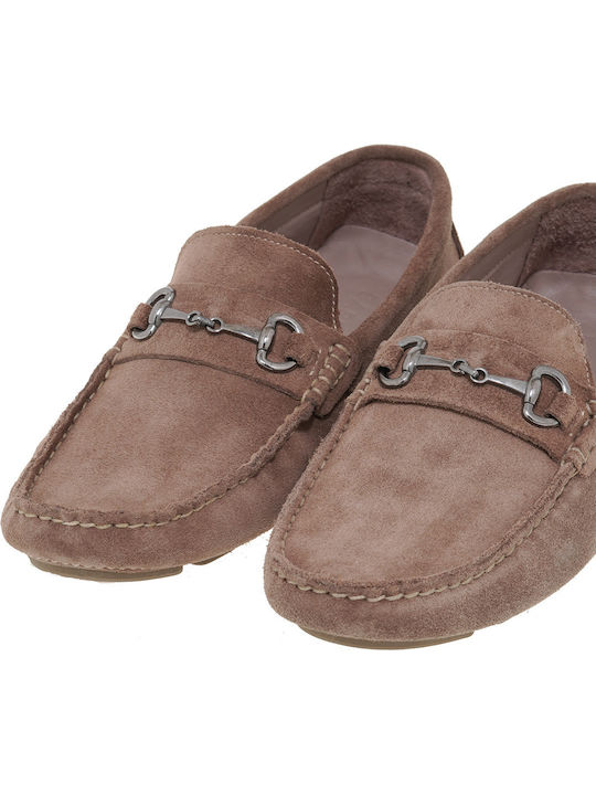 Suede Ανδρικά Loafers σε Καφέ Χρώμα