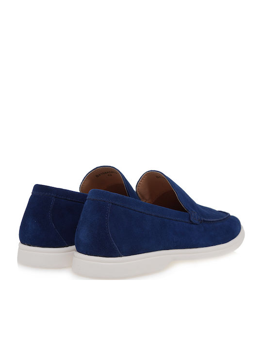 Δερμάτινα Ανδρικά Loafers σε Μπλε Χρώμα