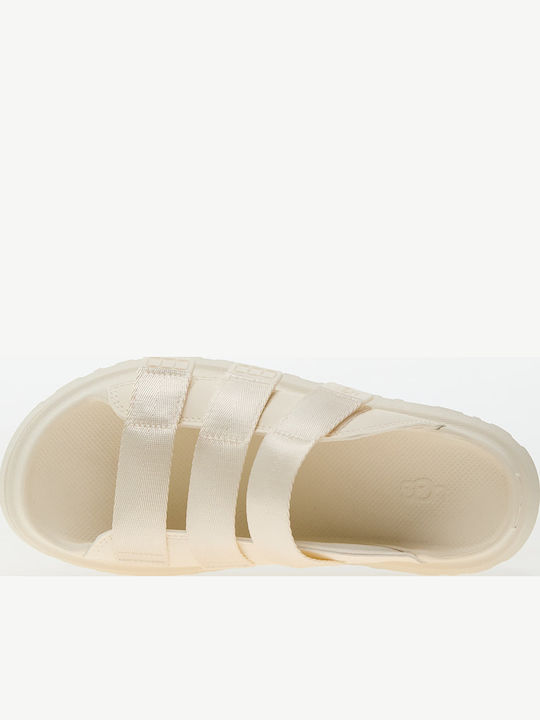 Goldenglow Slide Women's Flat Sandals in Beige Color