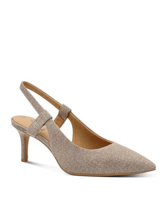 Anatomic Pointed Toe Gold Heels