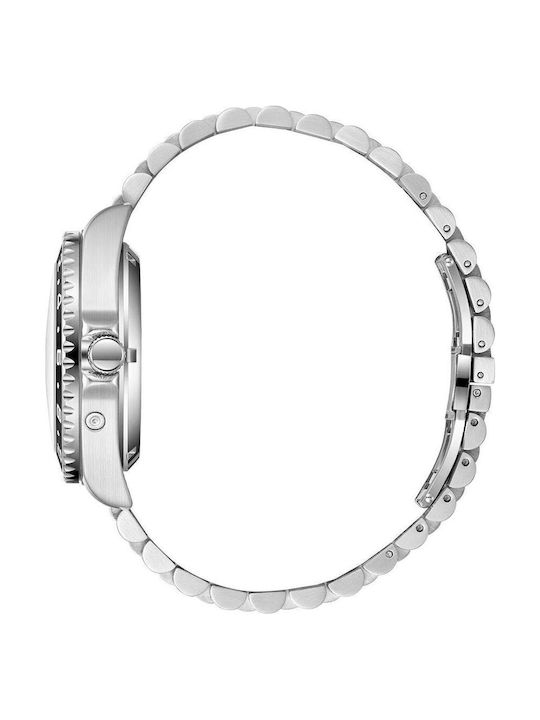 Lee Cooper Men's Automatic Watch with Silver Stainless Steel Bracelet