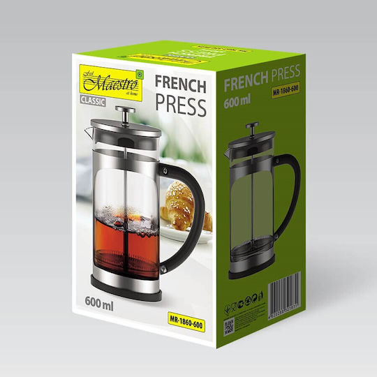 French Press Maestro Mr-1860 Mr-1860-600 600 ml Stainless Steel