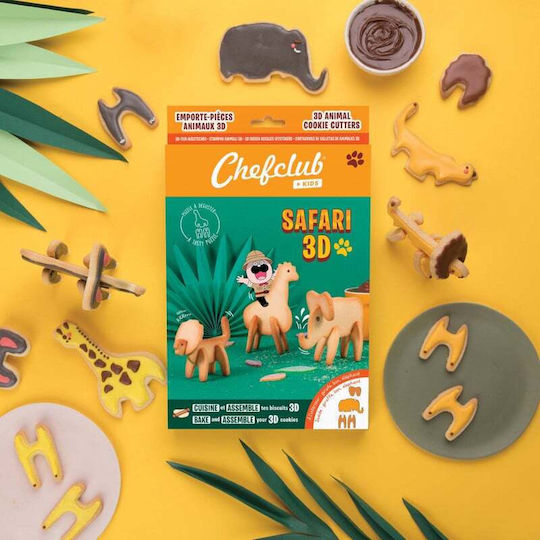 3D Safari-Ausstechformen-Set Chefclub Kids