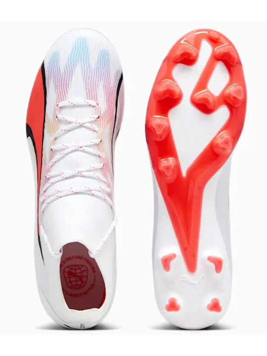 PUMA Ultra Pro Football Shoes with Cleats White