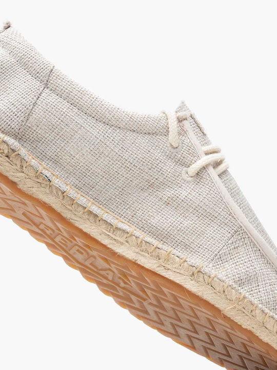 Fabric Men's Espadrilles in Beige Color