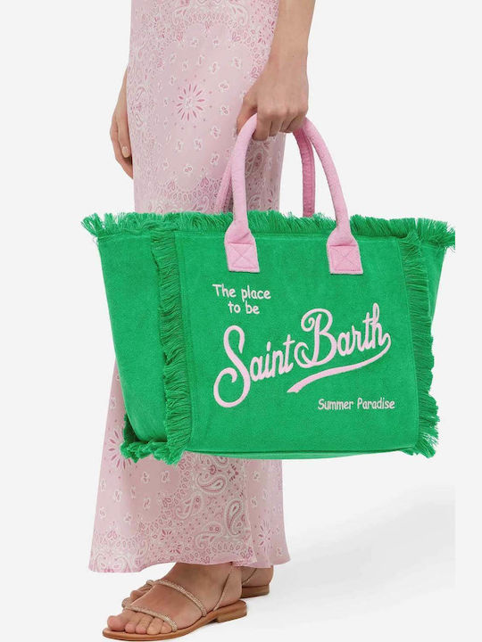 MC2 Vanity Sponge Beach Bag Made Of Green Canvas