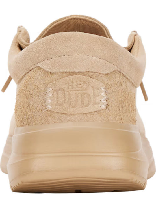 Wendy Leather Women's Moccasins in Beige Color