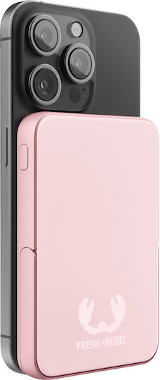 Fresh 'n Rebel Magnetic MagSafe Power Bank 5000mAh με Θύρα USB-C Pastel Pink