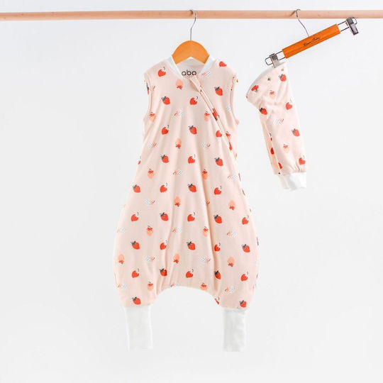 abo Winter Sleeping Bag with Feet Strawberry