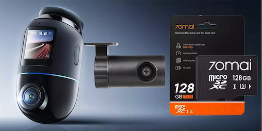70Mai Omni X800 4K and 128GB Memory Card Car Digital Video Recorder Set 4K Wi-Fi GPS and Rear Camera