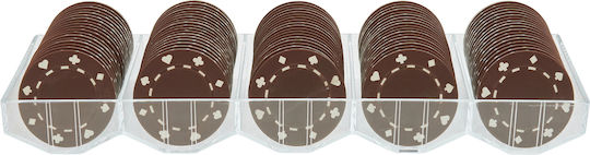 100-Chip-Tragekoffer mit Acryl-Deckel, 8 Kerne