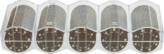 100-Chip-Tragekoffer mit Acryl-Deckel, 8 Kerne