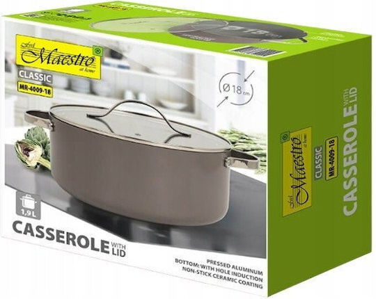 Maestro Βαθιά Κατσαρόλα από Αλουμίνιο 1.9lt / 18cm