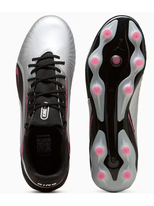 PUMA Match Футболни Обувки с Бутони Сребристи