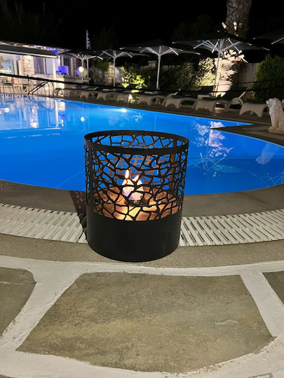 EcoHot Bio Stand Επιδαπέδιο Τζάκι Βιοαιθανόλης Εσωτερικού / Εξωτερικού Χώρου Μαύρο 35x35x38cm