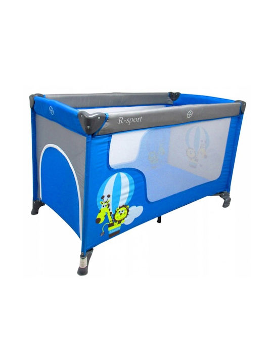 R-Sport Παρκοκρέβατο με Στρώμα Μπλε 125x65cm