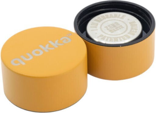 Quokka Solid Bottle Thermos Stainless Steel BPA Free 630ml Mustard with Mouthpiece