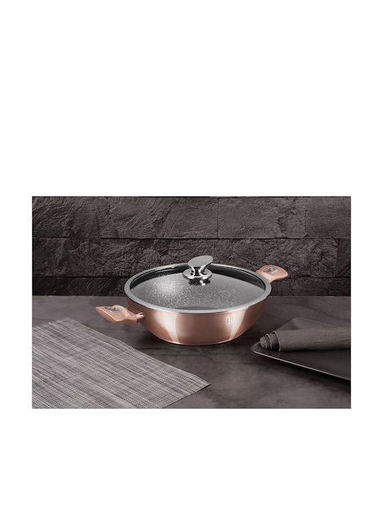 Berlinger Haus Metallic Line Wok from Aluminum with Lid with Ceramic Interior Coating 30cm