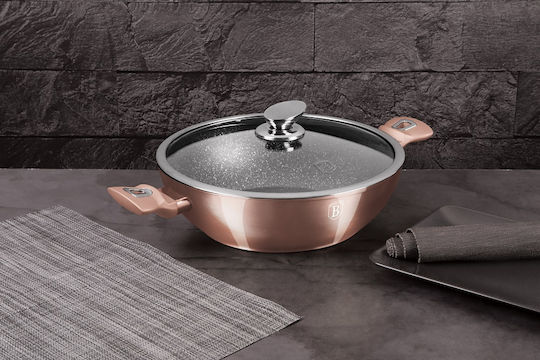 Berlinger Haus Metallic Line Wok from Aluminum with Lid with Ceramic Interior Coating 30cm