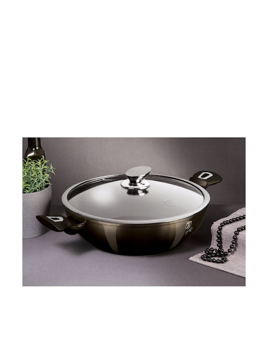 Berlinger Haus Metallic Line Saute Pan from Aluminum with Lid with Stone Coating 30cm
