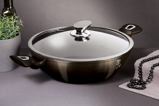 Berlinger Haus Metallic Line Тиган За Сотиране от Алуминий с Капак с Покритие от Камък 30см