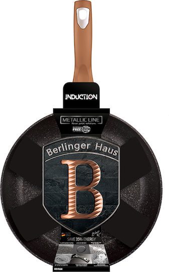 Berlinger Haus Metallic Line Τηγάνι από Αλουμίνιο με Επίστρωση από Πέτρα Rose Gold Collection 20cm