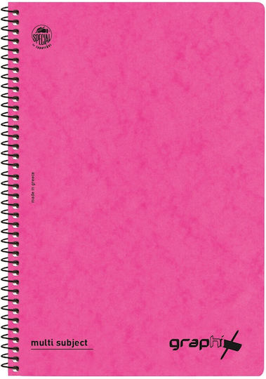 Typotrust Spiral Notebooks Ruled A4 4 Subjects Graphix 6pcs (Μiscellaneous colours)