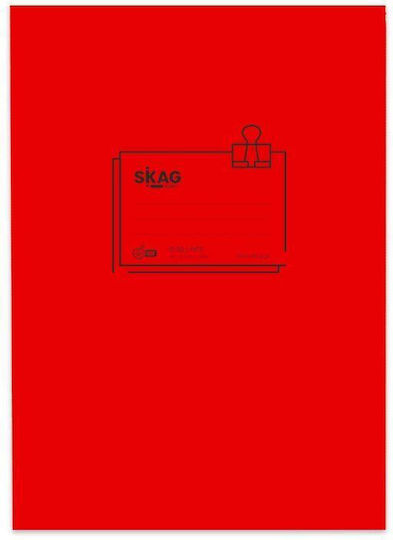 Skag Τετράδιο Ριγέ Β5 50 Φύλλων Κόκκινο